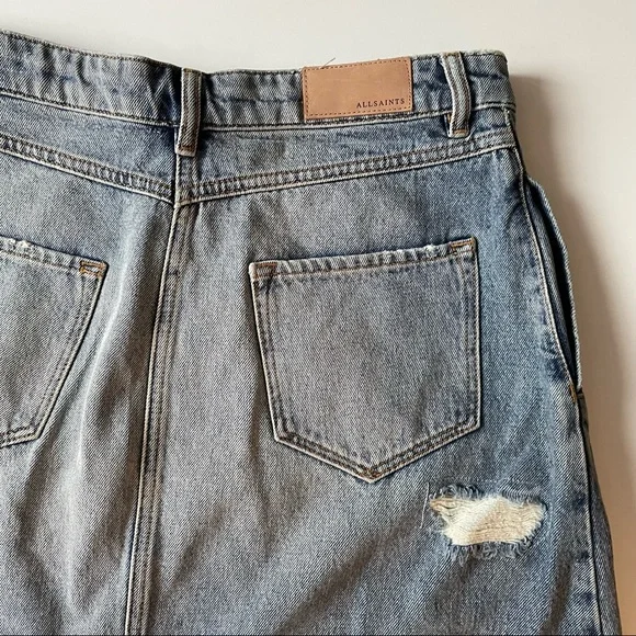 All Saints Denim Mini Skirt - Picture 6 of 15